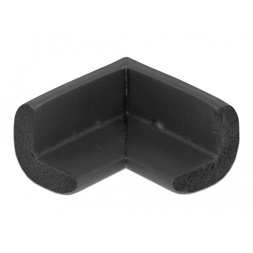Delock 18397 56x56x22mm fekete öntapadós habszivacs sarokvédő