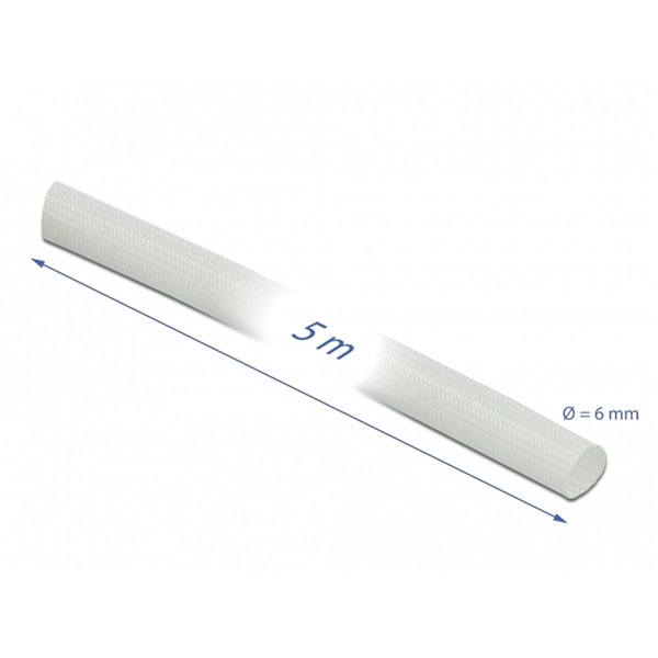 Delock 18929 Üvegszálas borítás 5 m x 6 mm fehér