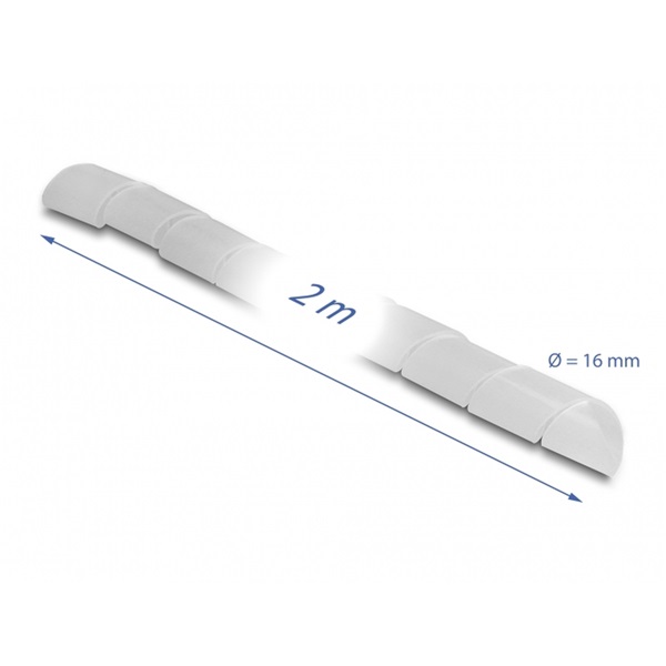 Delock 19058 Spirál flexibilis tömlő 2 m x 16 mm áttetsző