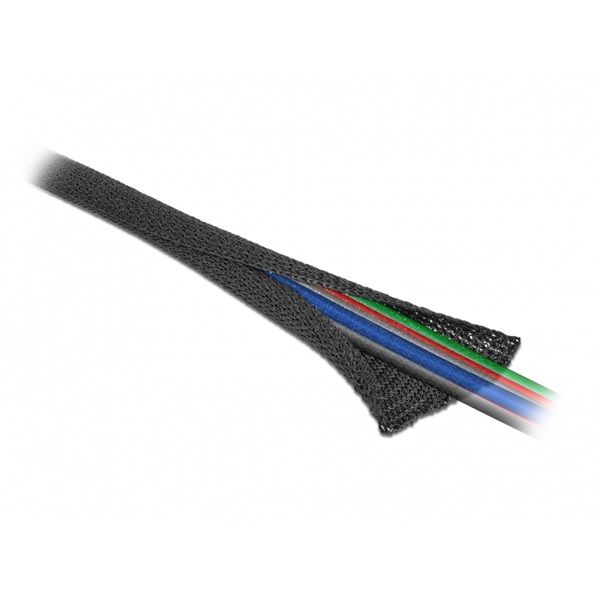 Delock 19170 Szőtt önzáródó karmantyú 2 m x 8 mm-es, fekete