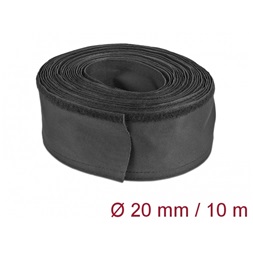 Delock 19193 Szőtt tépőzáras karmantyú 10 m x 20 mm-es, fekete