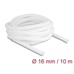 Delock 20814 10mx16mm fehér önzáródó fonott kábelharisnya