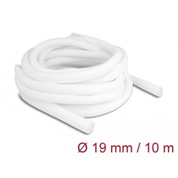 Delock 20815 10mx19mm fehér önzáródó fonott kábelharisnya