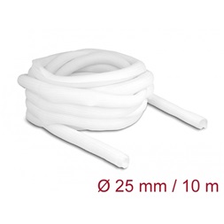 Delock 20816 10mx25mm fehér önzáródó fonott kábelharisnya