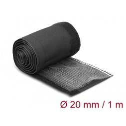 Delock 20841 hőálló EMI Shielding 1mx20mm fekete tépőzáras fonott kábelharisnya