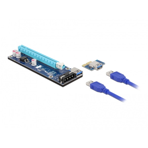 Delock 41430 60cm USB-kábellel x1-x16 PCI Express Riser kártya