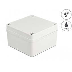 Delock 60398 IP65 vízhatlan 125x125x75mm szürke installációs ház