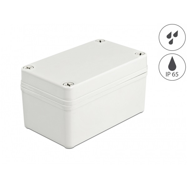 Delock 60399 IP65 vízhatlan 130x80x70mm szürke installációs ház