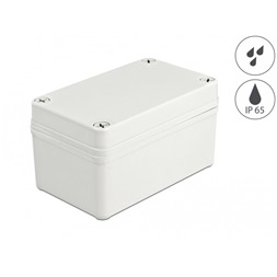 Delock 60399 IP65 vízhatlan 130x80x70mm szürke installációs ház