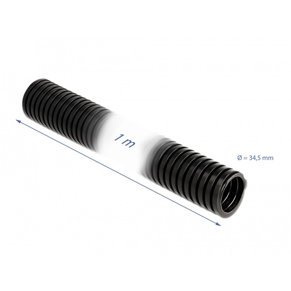 Delock 60460 1mx34,5mm fekete kábelvédő borítás