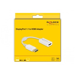 Delock 61015 DisplayPort 1.1 apa - HDMI anya passzív fehér adapter