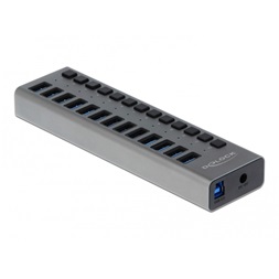 Delock 63738 SuperSpeed 13 portos kapcsolós USB 3.0 HUB