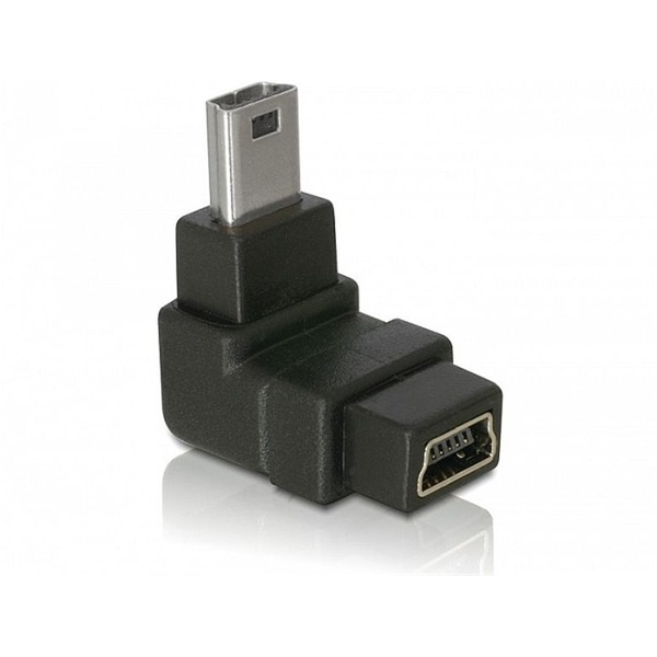 Delock 65097 USB-B mini 5tűs apa/anya derékszögű adapter