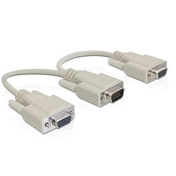 Delock 65328 VGA apa > 2 x VGA anya 20 cm adapter