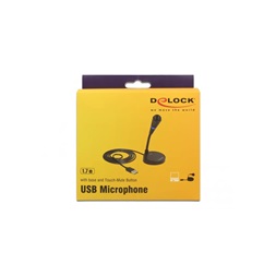 Delock 65868 USB mikrofon talppal és érintős némító gombbal