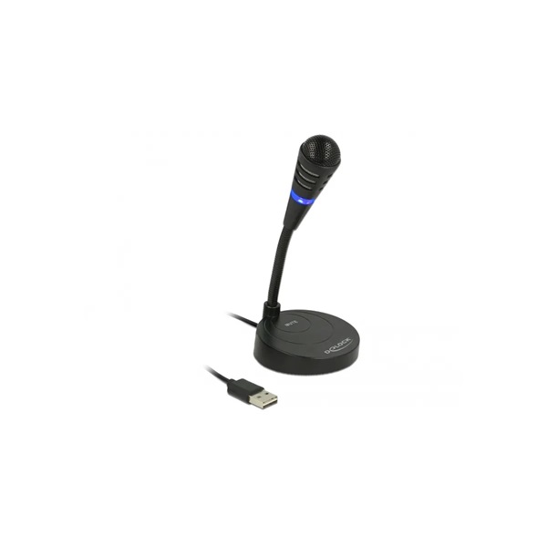 Delock 65868 USB mikrofon talppal és érintős némító gombbal