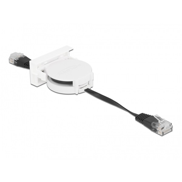 Delock 81361 Easy 45 45x45mm Cat5e RJ45 fekete behúzható kábel