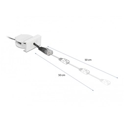 Delock 81361 Easy 45 45x45mm Cat5e RJ45 fekete behúzható kábel