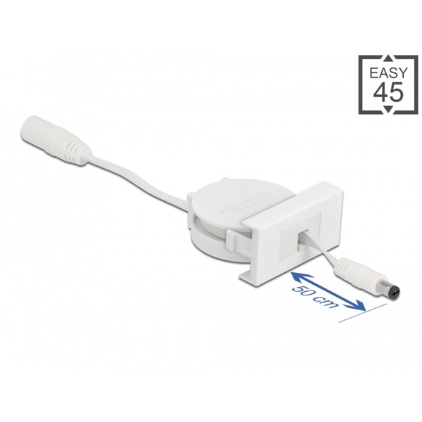 Delock 81377 Easy 45 DC 5,5x2,1mm anya/apa behúzható kábel
