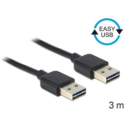 Delock 83462 EASY-USB 2.0-A apa > apa 3 m kábel