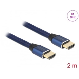 Delock 85447 2m Ultra nagy sebességű HDMI 48Gbps 8K 60Hz kék kábel