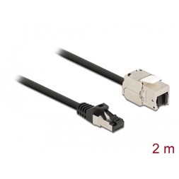 Delock 87028 2m Cat.6A RJ45 apa - Keystone modulos RJ45 anya kábel