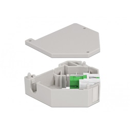 Delock 87165 Keystone SC Simplex anya zöld DIN sínre szerelhető adapter