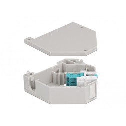 Delock 87194 Keystone LC Duplex anya vízkék DIN sínre szerelhető adapter