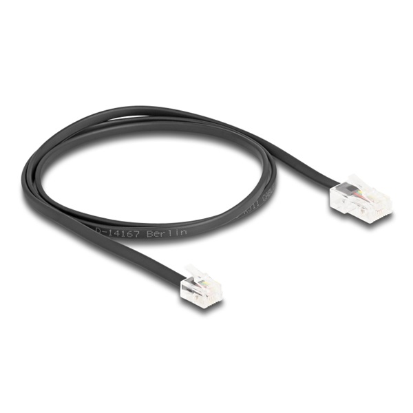 Delock 88035 1m RJ45 apa - RJ11 apa fekete telefon kábel