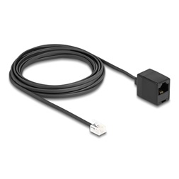 Delock 88095 5m RJ11 apa - RJ45 anya fekete telefon kábel