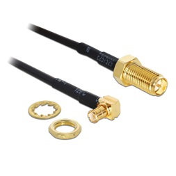 Delock 88472 MMCX csatlakozódugó > RP-SMA Jack adapter, 320 mm