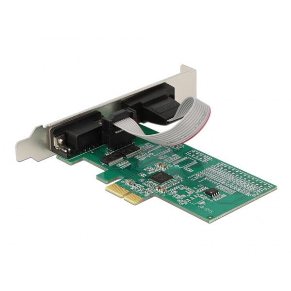 Delock 89555 2xSoros RS-232 PCI Expressz-kártya