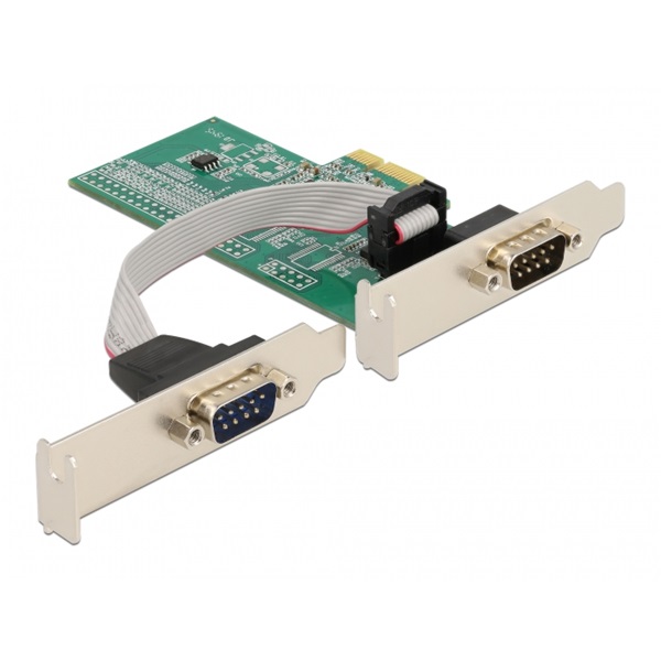 Delock 89555 2xSoros RS-232 PCI Expressz-kártya