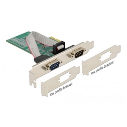 Delock 89555 2xSoros RS-232 PCI Expressz-kártya