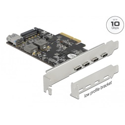 Delock 90059 4xUSB-C + 1xUSB-A 3.2 PCI Express x4 kártya