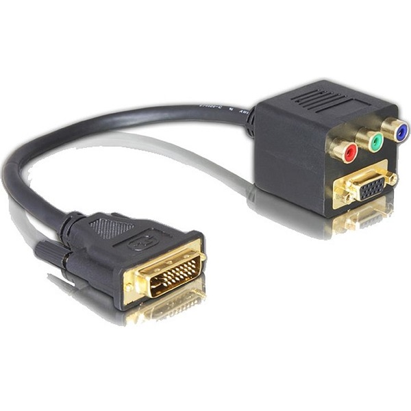 Delock 65061 Adapter DVI29 apa VGA + 3xCinch anyára