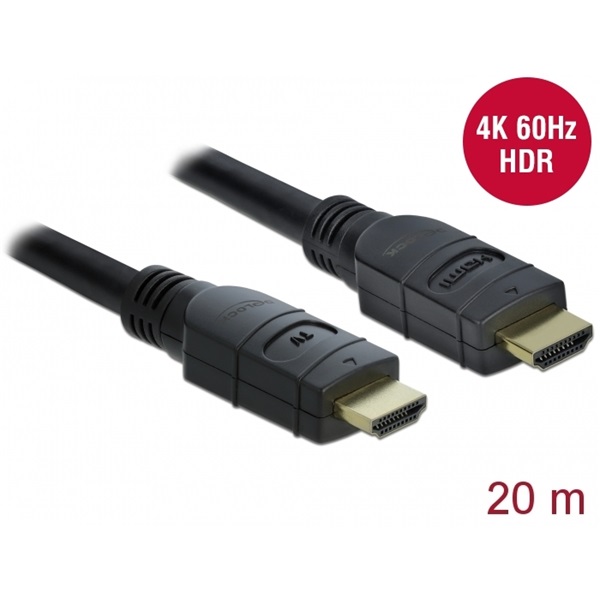 Delock 85286 Aktív HDMI kábel 4K 60 Hz 20 m