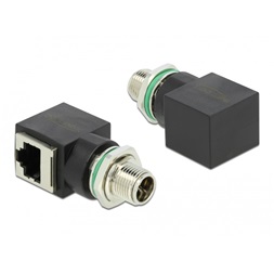 Delock 66565 Hálózati adapter M12 8 tűs X-kódolt adugó - RJ45 anya