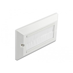Delock 66496 Kábelrendező keret fehér fésűsávokkal 146 x 86 mm