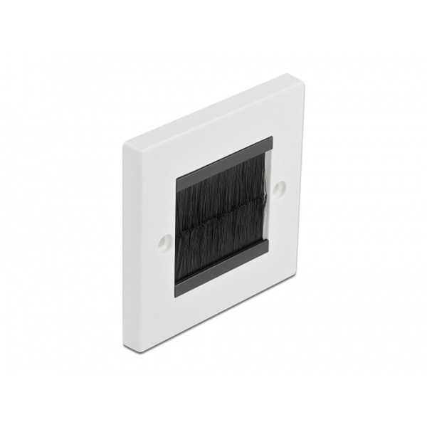 Delock 66491 Kábelrendező keret fekete fésűsávokkal 86 x 86 mm