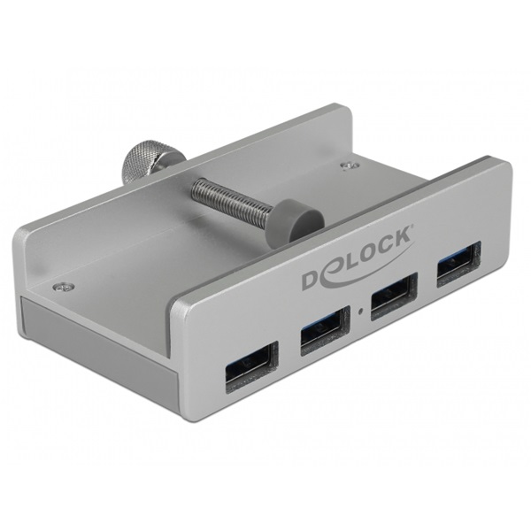 Delock 64046 Külso USB 3.0 hub 4 bemenettel záró csavarral
