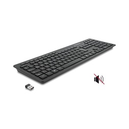 Delock 12004 NÉMET Vezetéknélküli USB klaviatúra 2,4 GHz Fekete - Néma