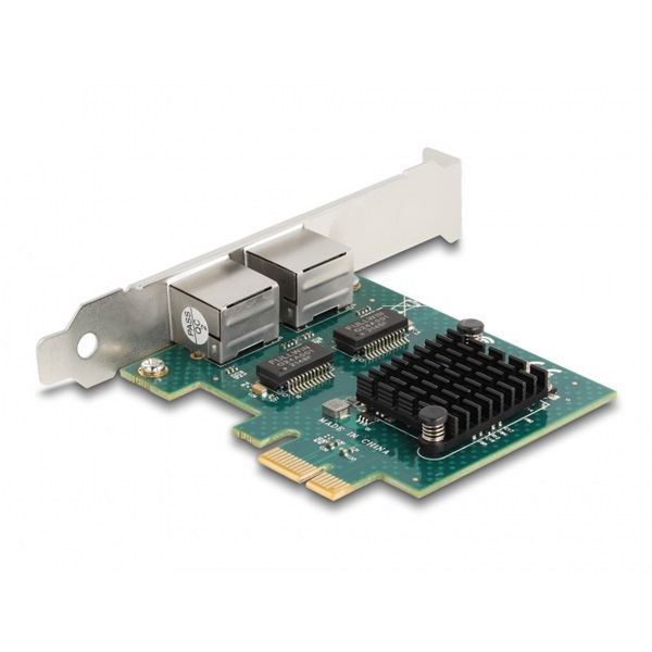 Delock 88205 PCI Express x1 kártya 2 x RJ45 Gigabit LAN BCM