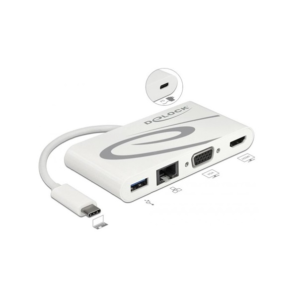 Delock 87731 USB-C dokkoló fehér
