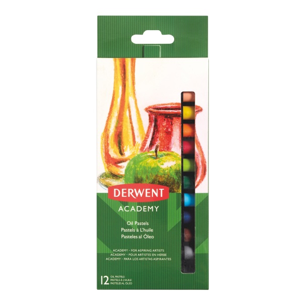 Derwent olajpasztell 12db-os vegyes színű kréta készlet