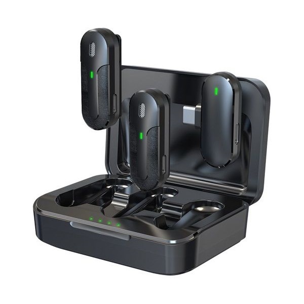 Devia M8-2-C 2db fekete Bluetooth mikrofon (Újracsomagolt)