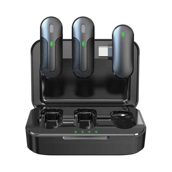 Devia M8-2-C 2db fekete Bluetooth mikrofon (Újracsomagolt)