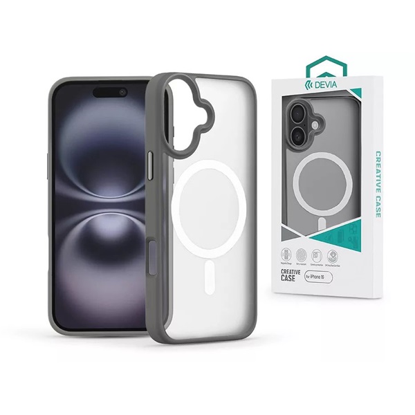Devia ST116672 Pino Series Magnetic Apple iPhone 16 szürke Magnetic ütésálló tok