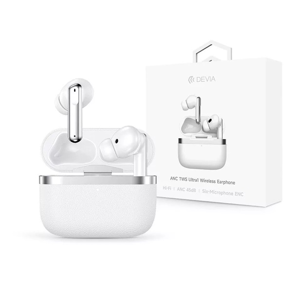 Devia ST120808 TWS-Ultra-1 ANC fehér Bluetooth sztereó headset