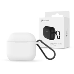 Devia ST120969 Naked AirPods 4 fülhallgatóhoz fehér szilikon tok